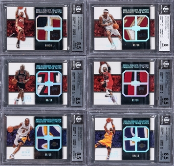 2003-04 UD "Exquisite Collection - Exquisite Triple Patch" Game-Used Patches BGS-Graded Complete Set (29) Featuring Michael Jordan, LeBron James, Kobe Bryant, and More - Only Known Complete Set! 